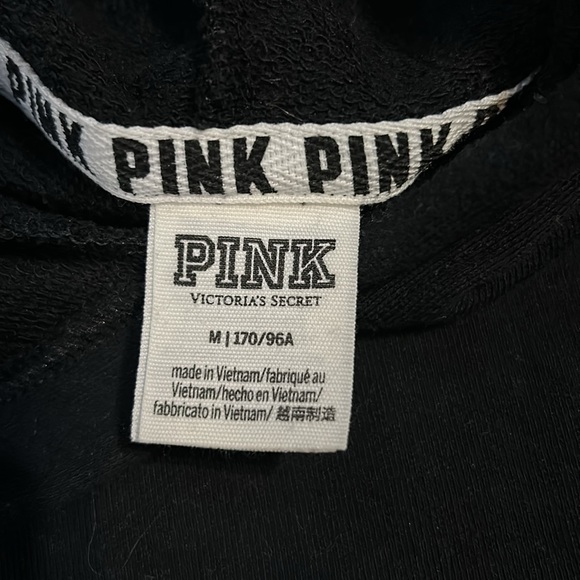 PINK Victoria's Secret Black Cropped Hoodie - Picture 5 of 7